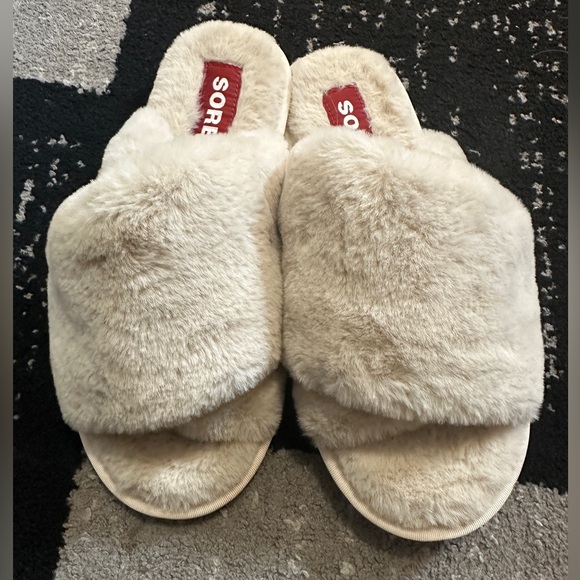 Sorel Go Mail Run Faux Fur Slide Slipper size 8 - Picture 4 of 6